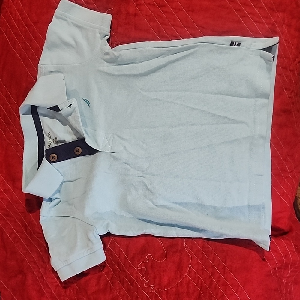 Nautical boys baby blue polo 24 months